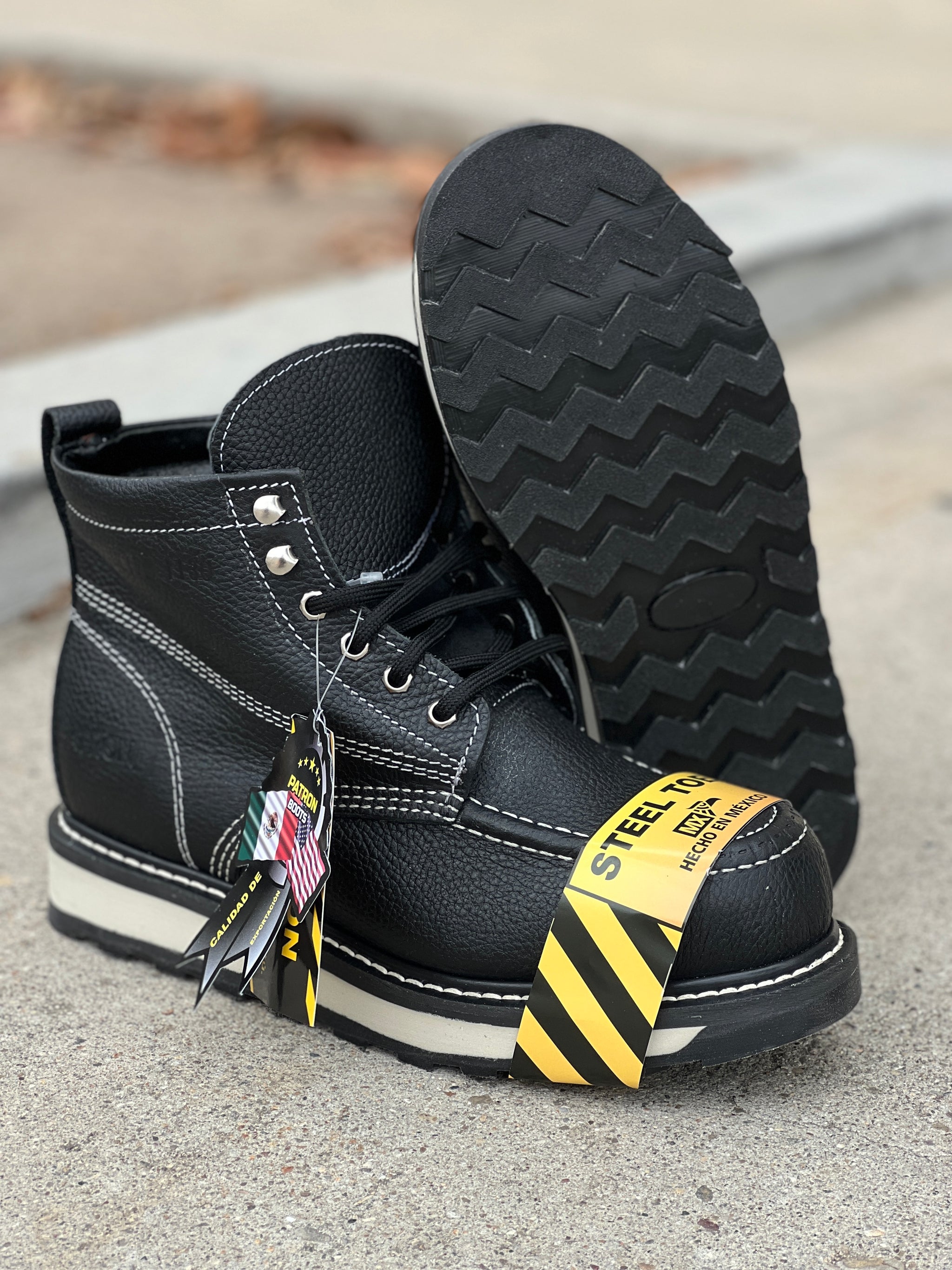 617 S STEEL TOE BLACK | Patron Botas