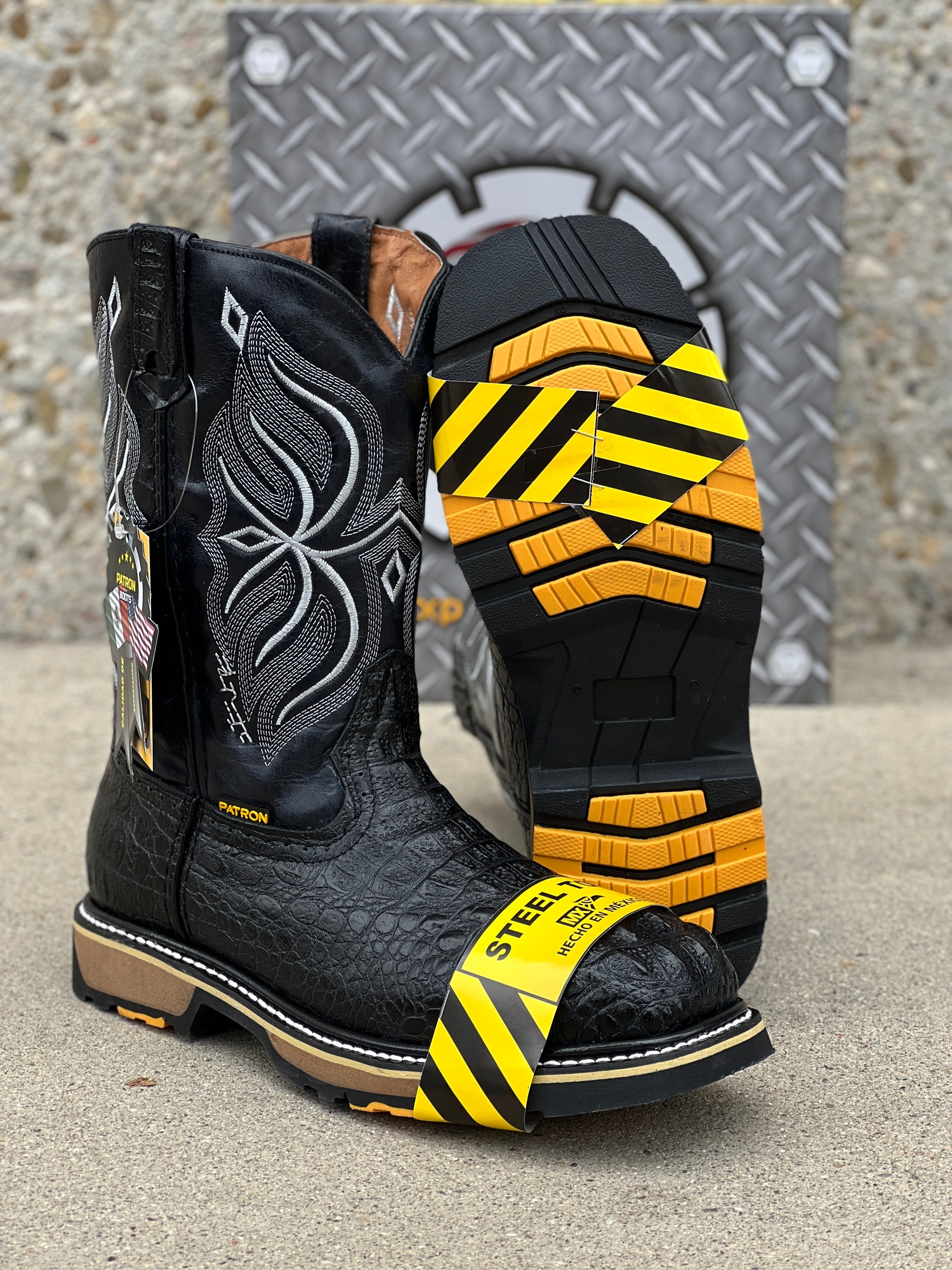 830 Nuca Black Steel Toe | Patron Botas
